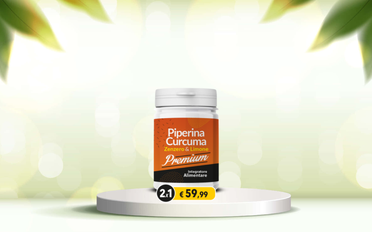 Scopri piperina e curcuma premium per detox e regolarità intestinale naturale